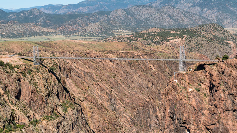 Suspension bridge at Canon City, Colorado